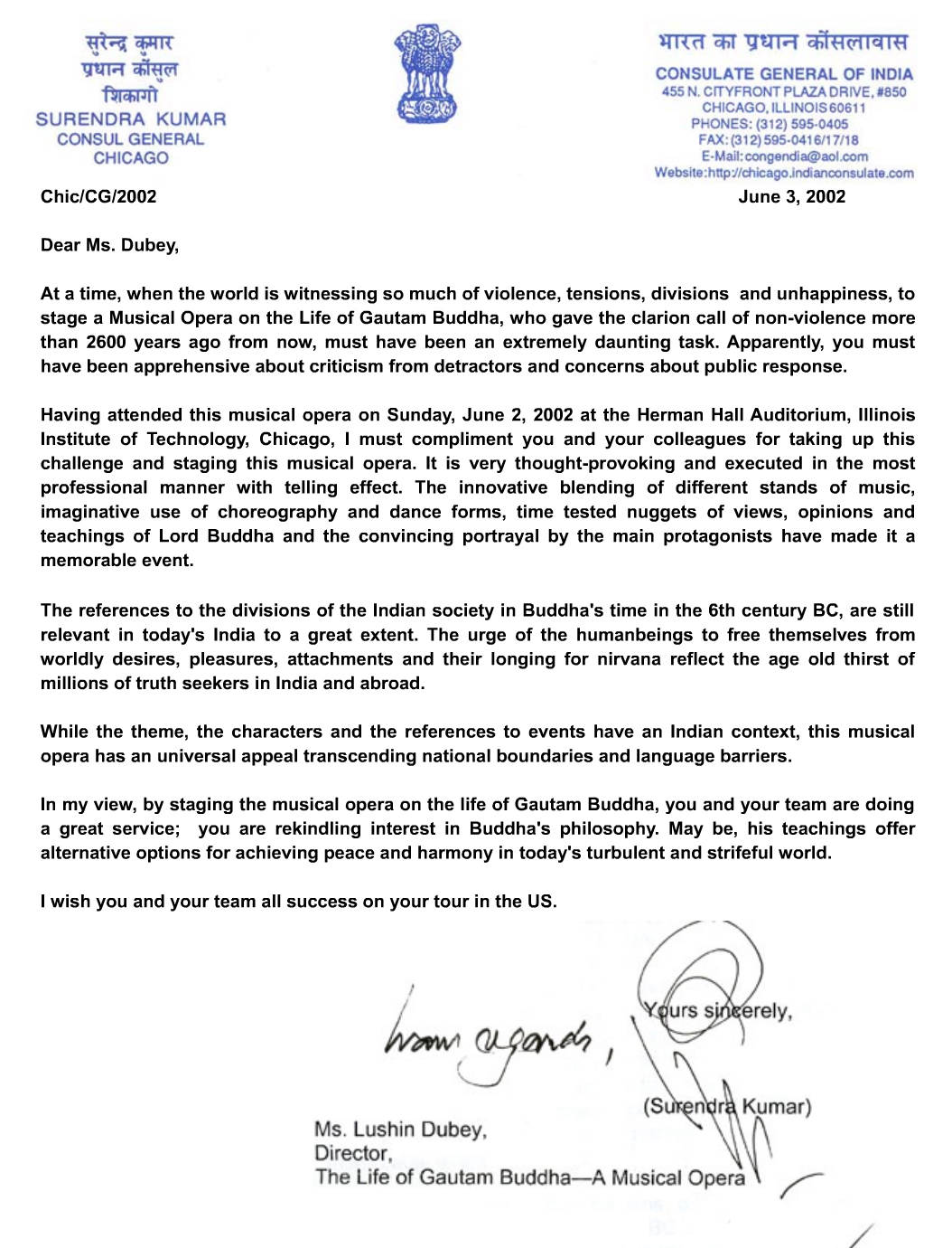 Consul General s Letter